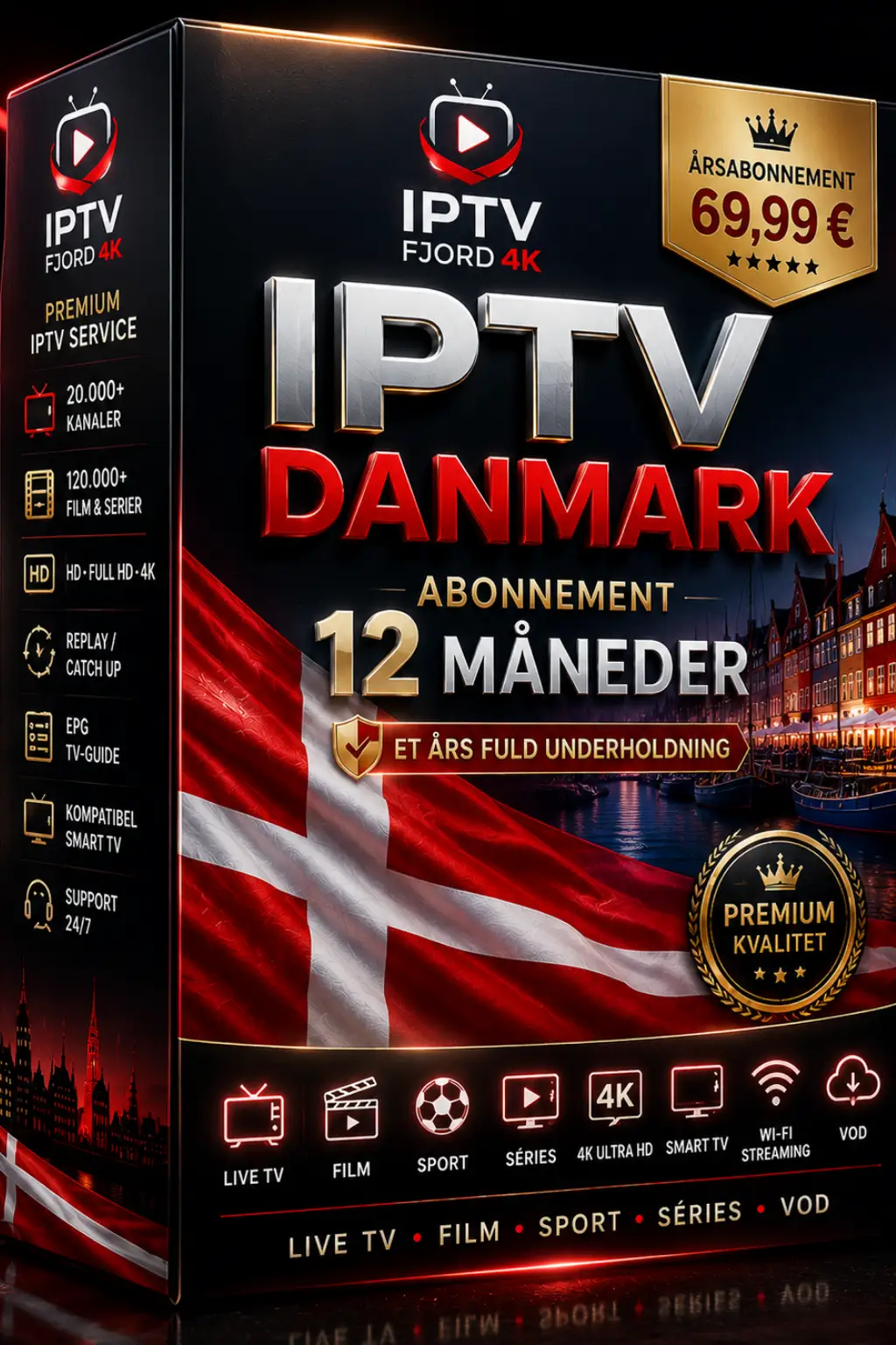 IPTV abonnement 12 måneder