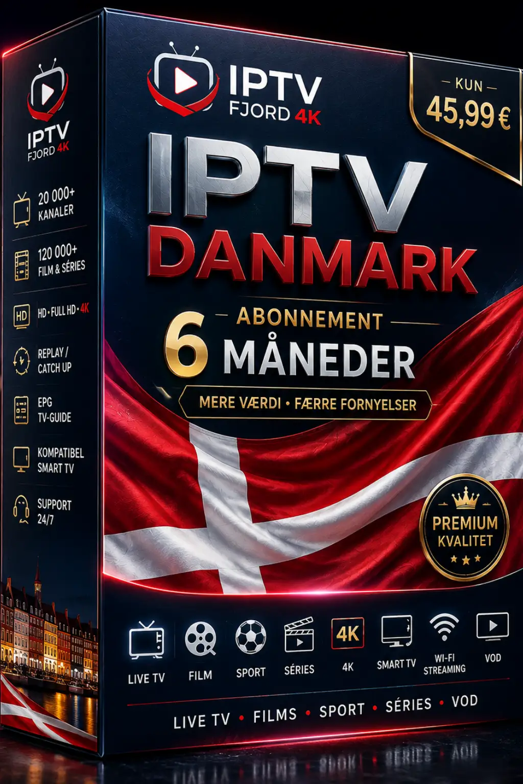 IPTV abonnement 6 måneder